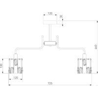 Припотолочная люстра Евросвет Scoppio 10101/8 (хром/прозрачный хрусталь)
