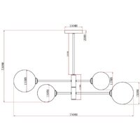 Подвесная люстра Moderli Molecule V10837-4P