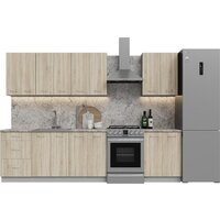 Готовая кухня Кортекс-мебель Корнелия Лира 2.3 (дуб сонома/марсель)