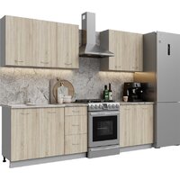 Готовая кухня Кортекс-мебель Корнелия Лира 2.0 (дуб сонома/марсель)