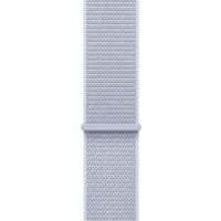Умные часы Apple Watch Series 10 46 мм (алюминиевый корпус, серебристый/голубой, нейлоновый ремешок)