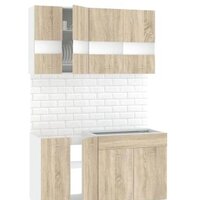 Готовая кухня Кортекс-мебель Корнелия Экстра 1.4 без столешницы (дуб сонома)