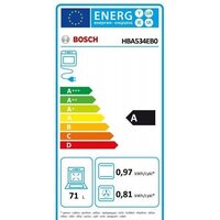 Электрический духовой шкаф Bosch HBA534EB0