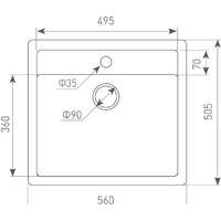Кухонная мойка Zigmund & Shtain Platz 560 (молодое шампанское)