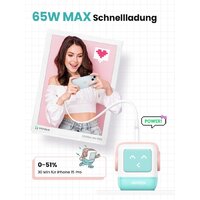 Сетевое зарядное Ugreen Nexode RG 65W CD361 (голубой/розовый)