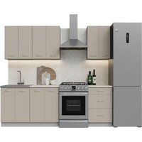 Готовая кухня Кортекс-мебель Корнелия Лира 1.7 (капучино/королевский опал)