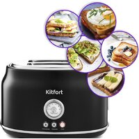 Тостер Kitfort KT-2038-1 (черный)
