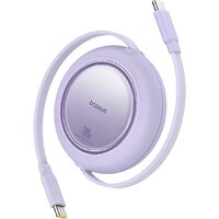 Кабель Baseus Free2Pull Mini Retractable Charging Cable 100W USB Type-C - USB Type-C (1.5 м, сиреневый)