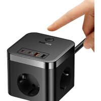 Сетевое зарядное Baseus PowerCombo Cube Power Strip 3AC+2U+2C 30W E00066400117-00