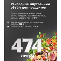 Четырёхдверный холодильник MAUNFELD MFF181NFB
