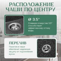 Кухонная мойка Saniteco Terra (графит)