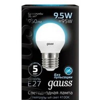 Светодиодная лампочка Gauss LED Globe E27 9.5 Вт 4100 К 105102210