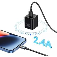 Кабель Usams US-SJ709 USB Type-A - Lightning (1 м, черный)