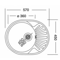 Кухонная мойка КромРус EC 257 RUS (чаша слева, без сифона)