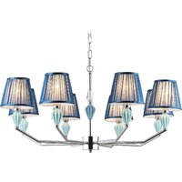 Подвесная люстра Ambrella light LH75063/8 CH/DB (хром/темно-синий)