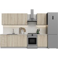 Готовая кухня Кортекс-мебель Корнелия Лира 2.2 (дуб сонома/королевский опал)