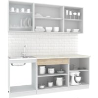 Готовая кухня Кортекс-мебель Корнелия Экстра 2.0м (дуб сонома/венге/марсель)