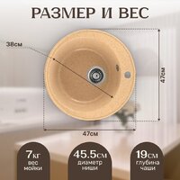 Кухонная мойка Saniteco Nova (песок)