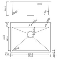 Кухонная мойка Roxen Simple 560220-65B