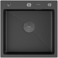 Кухонная мойка ARFEKA Eco AR 500*500 POP-UP BLACK PVD NANO