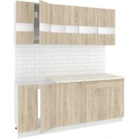 Готовая кухня Кортекс-мебель Корнелия Экстра 1.9м (дуб сонома/марсель)