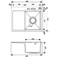 Кухонная мойка РМС MRK-5851R (с дозатором)
