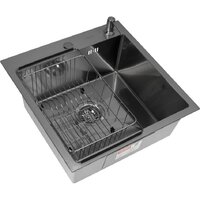Кухонная мойка ARFEKA ECO AR мойка 500*500, коландер F, дозатор BLACK DECOR MILLET