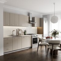 Готовая кухня Кортекс-мебель Корнелия Лира 2.5 (капучино/королевский опал)