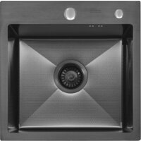 Кухонная мойка ARFEKA ECO AR 450*450 BLACK PVD NANO DECOR (настольная)