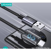 Кабель Usams US-SJ680 USB Type-A - USB Type-C (0.25 м, черный)