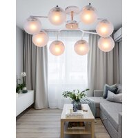Люстра средней высоты Mirastyle MH-10142/8 WH+FGD