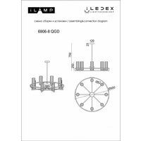Подвесная люстра iLamp Evolution 6806-8 QGD