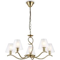 Подвесная люстра Ambrella light LH57091/5 BS/FR (латунь/белый матовый)