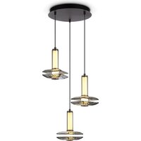 Люстра средней высоты Ambrella light LH31012/3 GR/SM (серый/дымчатый)