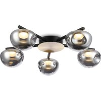 Припотолочная люстра Ambrella light LH12009/5 BK/GD/SM (черный/золото/дымчатый)