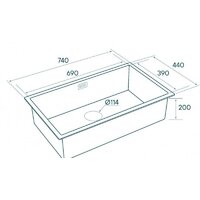 Кухонная мойка Paulmark PM807444-BG