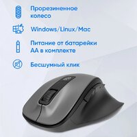 Мышь Оклик 504MW (черный/серый)