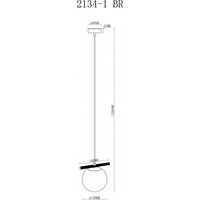 Подвесная люстра iLamp Golden 2134-1 BR