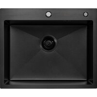 Кухонная мойка ARFEKA Eco AR 600*500 Black PVD Nano Decor Volcanic Rock