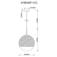 Подвесная люстра Arte Lamp Jupiter Chrome A7963SP-1CC