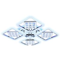 Припотолочная люстра Ambrella light FA288/4 CH (хром)