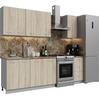 Готовая кухня Кортекс-мебель Корнелия Лира 1.8 (дуб сонома/мадрид)