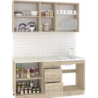Готовая кухня Кортекс-мебель Корнелия Ретро 1.5м (ольха/марсель)