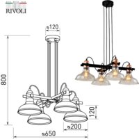 Подвесная люстра Rivoli Leila 4093-304 Б0055028
