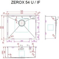 Кухонная мойка ZorG Zerox 54 U / IF Zurinox Steel