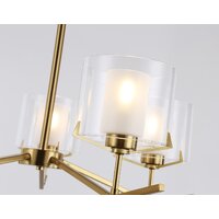 Подвесная люстра Ambrella light LH57007/5 BS/FR (латунь/белый матовый)