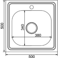 Кухонная мойка Mixline 555228 (с сифоном)