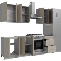 Готовая кухня Кортекс-мебель Корнелия Лира 1.7 без столешницы (капучино)