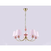 Подвесная люстра Ambrella light LH75024/5 GD/PI (золото/розовый)