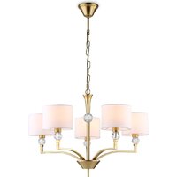 Подвесная люстра Ambrella light LH71131/5 BS/WH (латунь/белый)